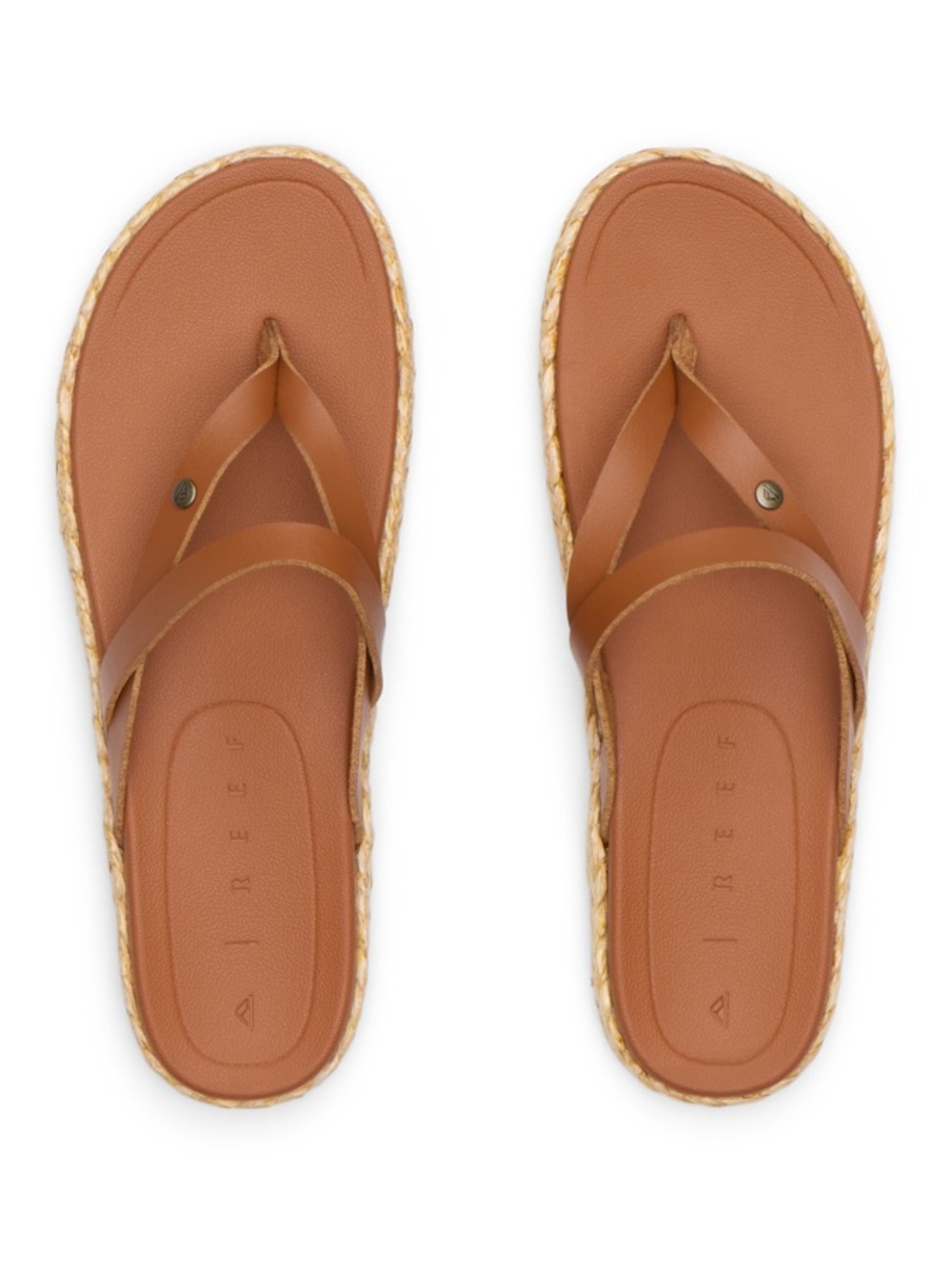 Reef Brown Espadrille Platform Thong Sandals - Picture 3 of 7